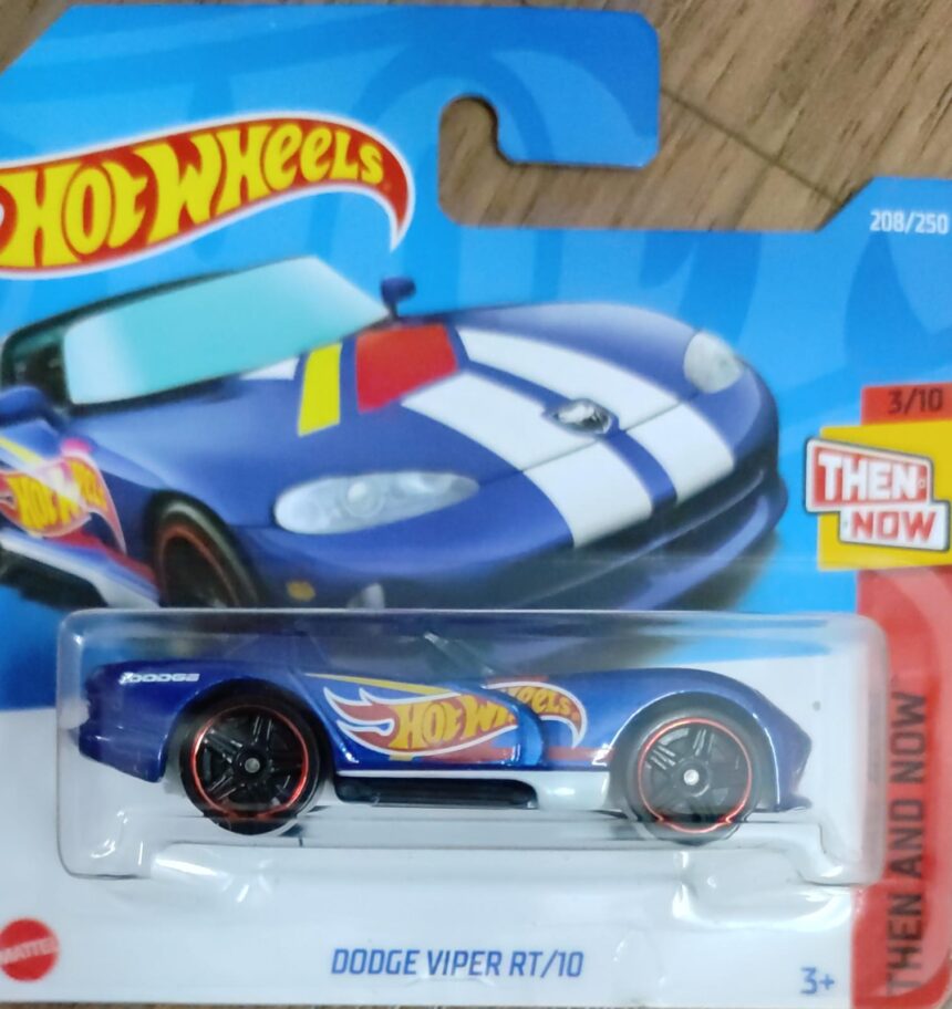 Hot Wheels Dodge Viper RT/10 – 'Then And Now' Serie 3/10 – Short Card, Blau, Mattel 2022